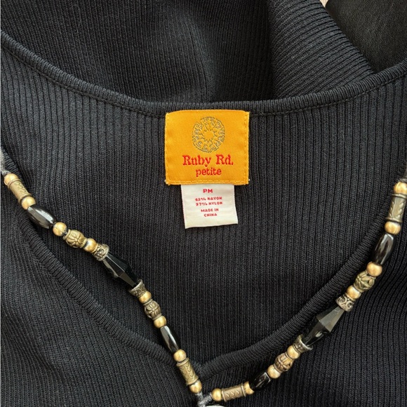 Ruby Rd. Black Ribbed Tank Top - Picture 5 of 5